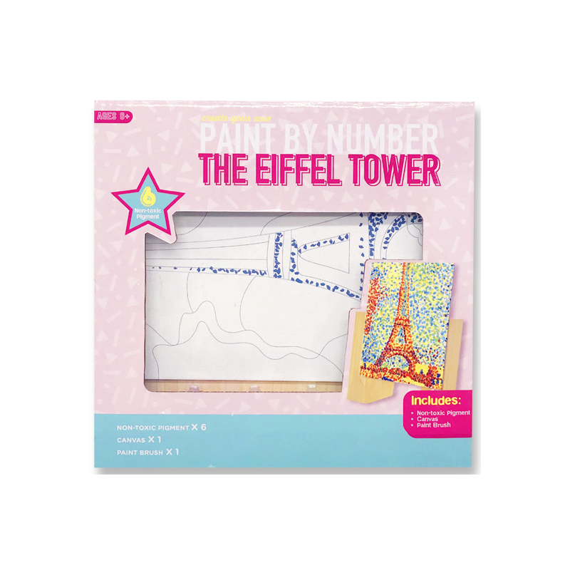 Paint By Number The Eiffel Tower Kids Creative Toy