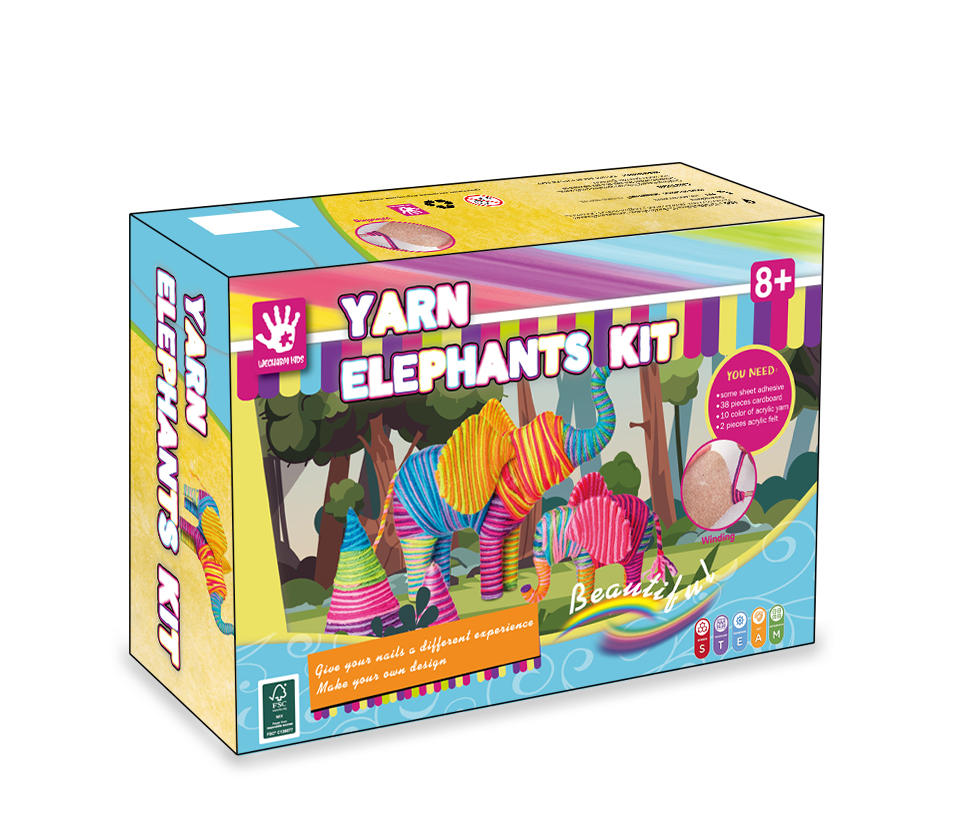 Yarn Elephant Toy Kit Set